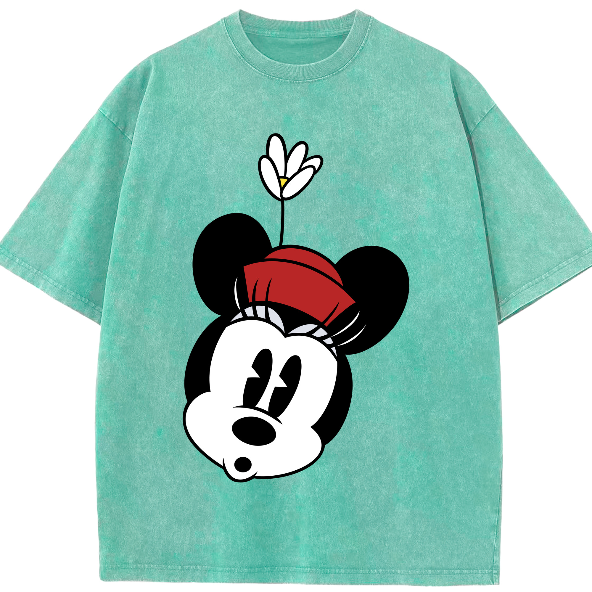 （画像用） ミッキーマウス Mickey Mouse 綿100% ヴィンテージ風 半袖Tシャツ（フロントプリント）